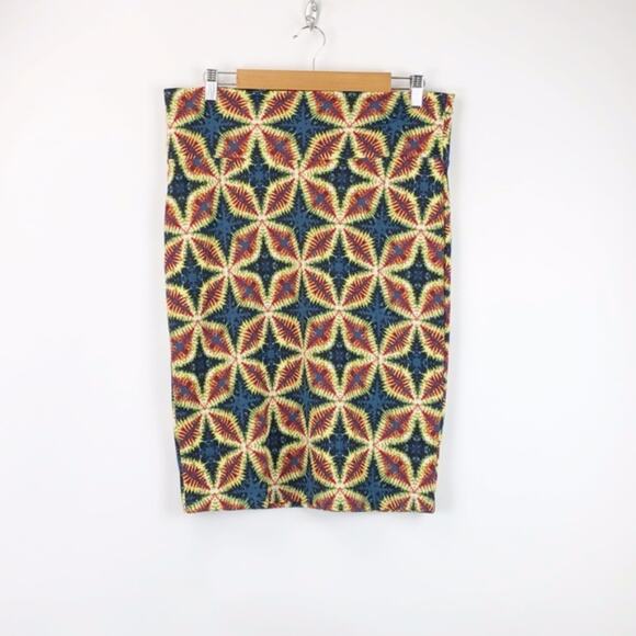 2/$30 Lularoe Large NWOT Womens Cassie Unicorn Kalidoscope Straight Skirt - Picture 1 of 8